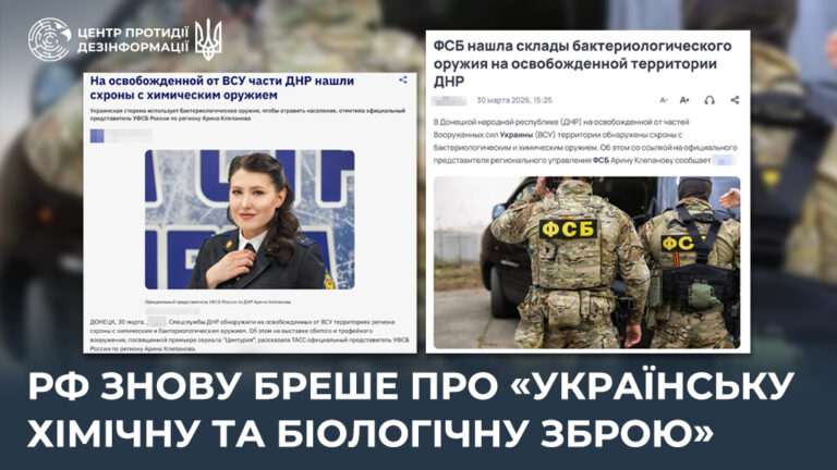 рф знову бреше про «українську хімічну та біологічну зброю»