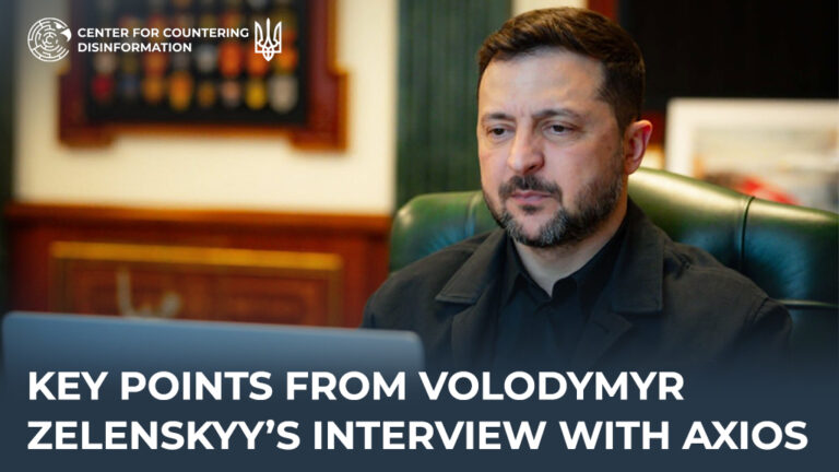 Key points from Volodymyr Zelenskyy’s interview with Axios