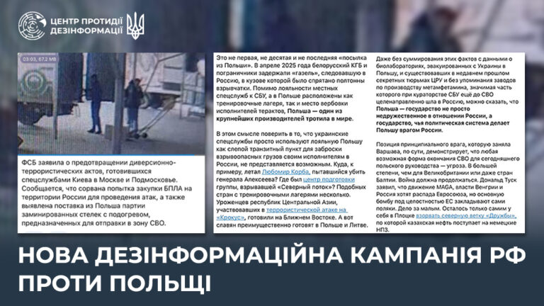 Нова дезінформаційна кампанія рф проти Польщі