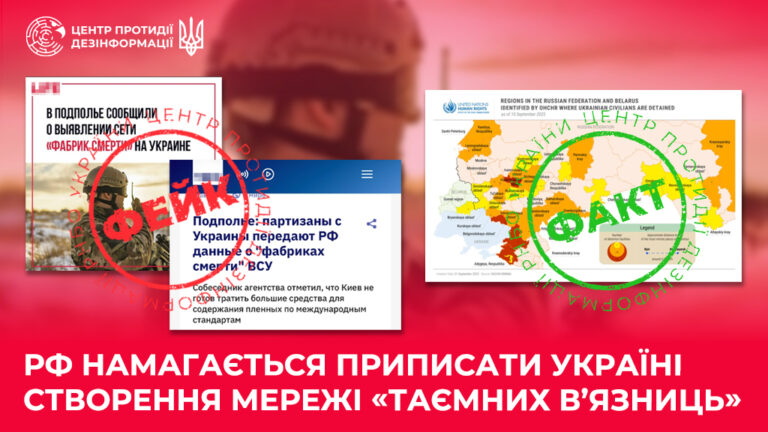 рф намагається приписати Україні створення мережі «таємних в’язниць»