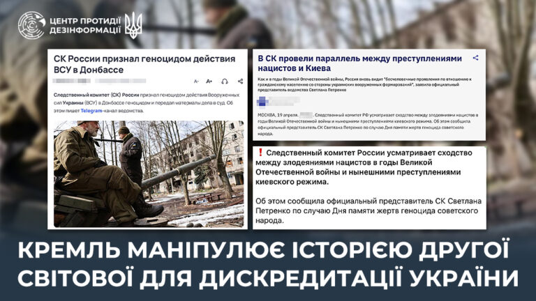 кремль маніпулює історією Другої світової для дискредитації України