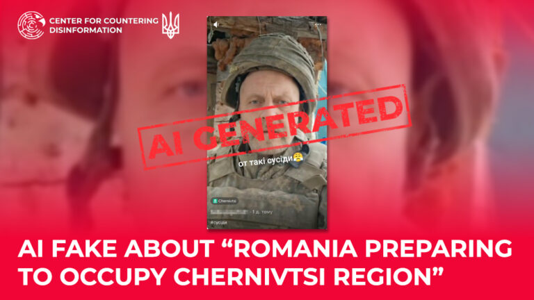 AI fake about “Romania preparing to occupy Chernivtsi region”
