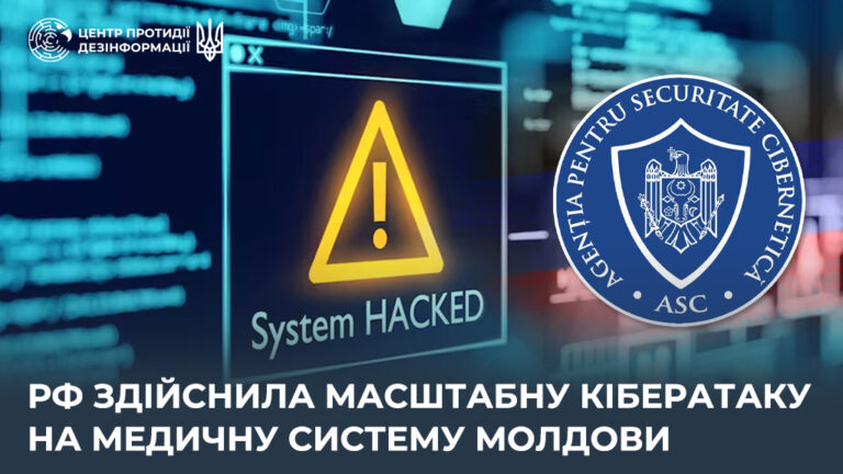рф здійснила масштабну кібератаку на медичну систему Молдови