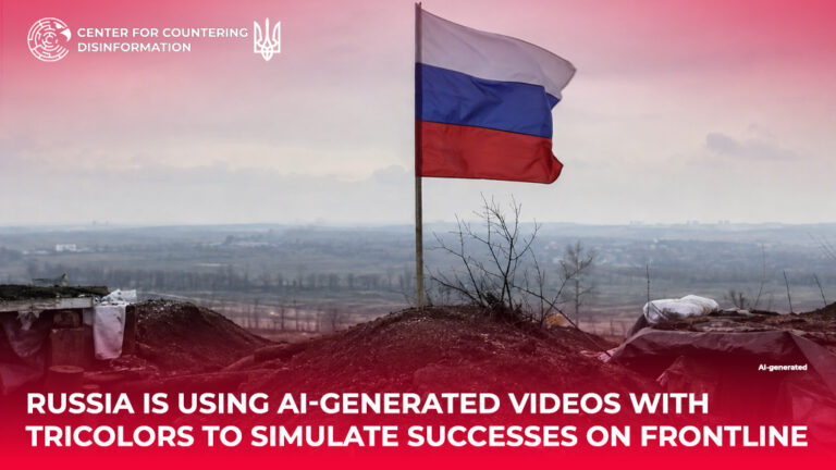 russia is using AI-generated videos with tricolors to simulate successes on frontline
