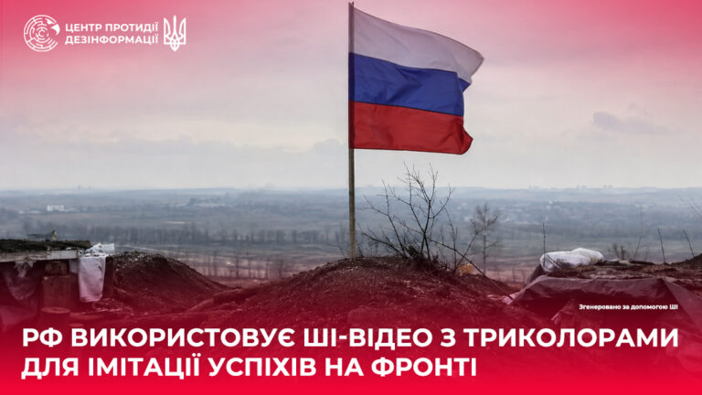 рф використовує ШІ-відео з триколорами для імітації успіхів на фронті