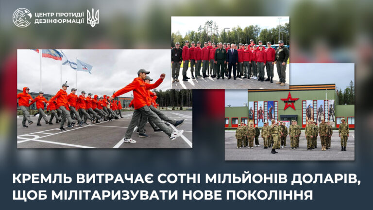 кремль витрачає сотні мільйонів доларів, щоб мілітаризувати нове покоління