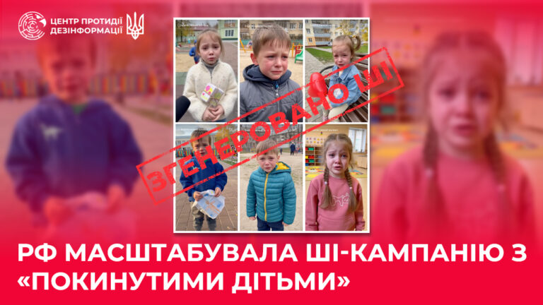 рф масштабувала ШІ-кампанію з «покинутими дітьми»