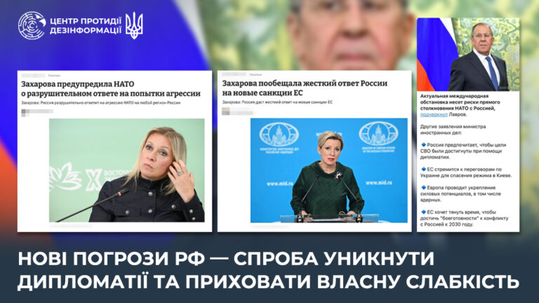 Нові погрози рф — спроба уникнути дипломатії та приховати власну слабкість