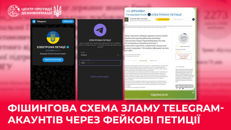 Фішингова схема зламу Telegram-акаунтів через фейкові петиції