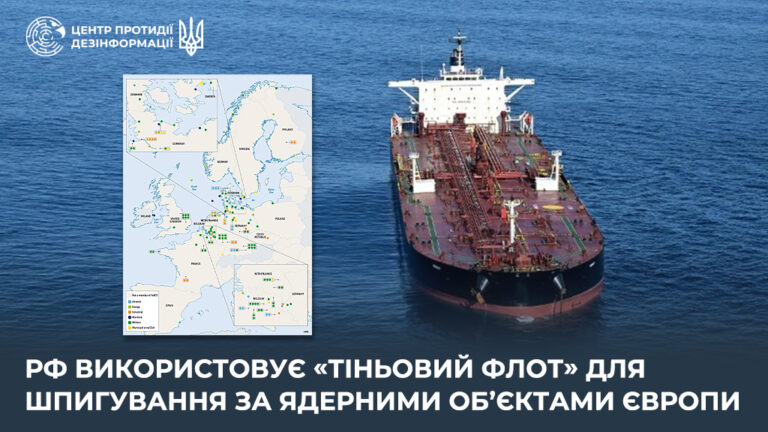 рф використовує «тіньовий флот» для шпигування за ядерними обʼєктами Європи