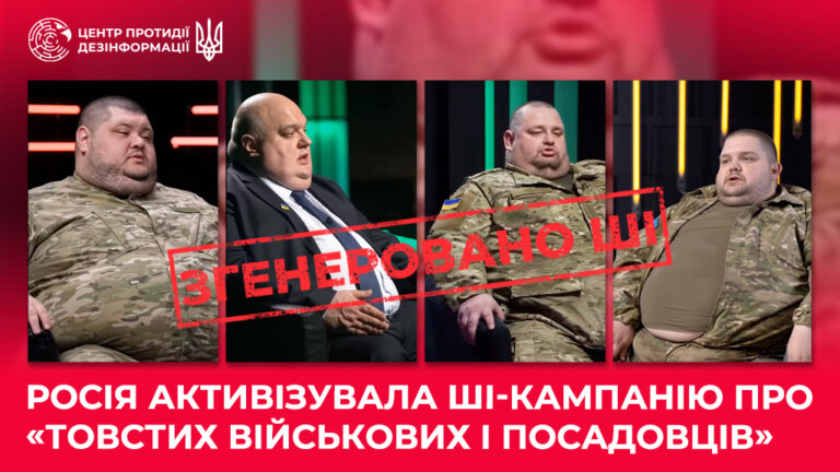 росія активізувала ШІ-кампанію про «товстих військових і посадовців»