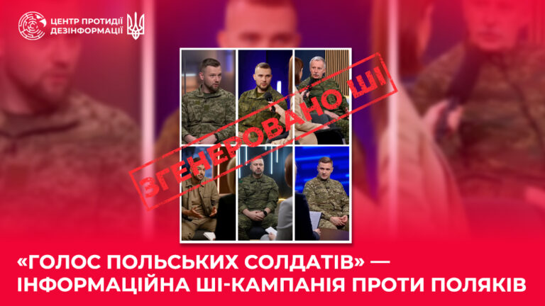 «Голос польських солдатів» — інформаційна ШІ-кампанія проти поляків