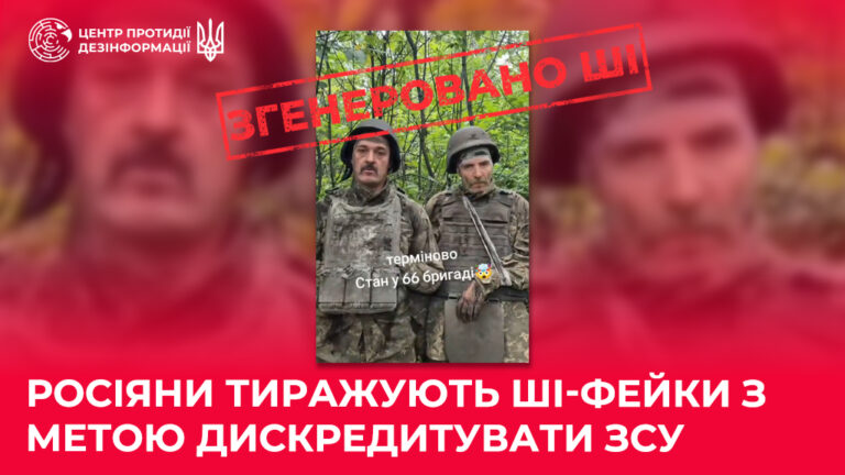 росіяни тиражують ШІ-фейки з метою дискредитувати ЗСУ