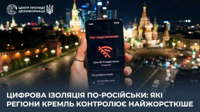 Цифрова ізоляція по-російськи: які регіони кремль контролює найжорсткіше