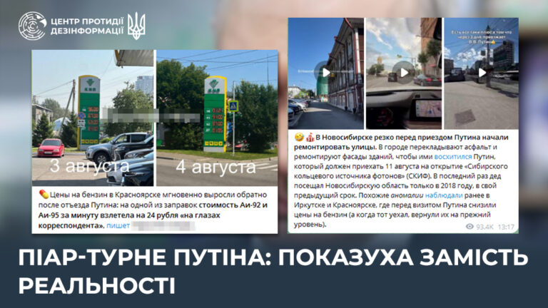Піар-турне путіна: показуха замість реальності