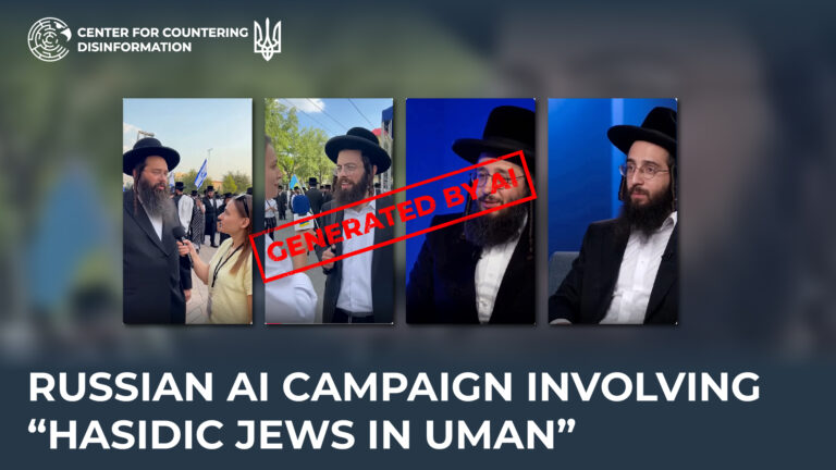 russian AI campaign involving “Hasidic Jews in Uman”