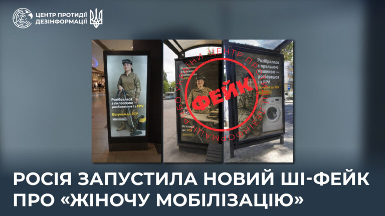 росія запустила новий ШІ-фейк про «жіночу мобілізацію»