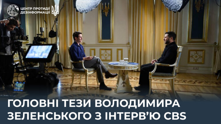 Головні тези Володимира Зеленського з інтерв’ю CBS