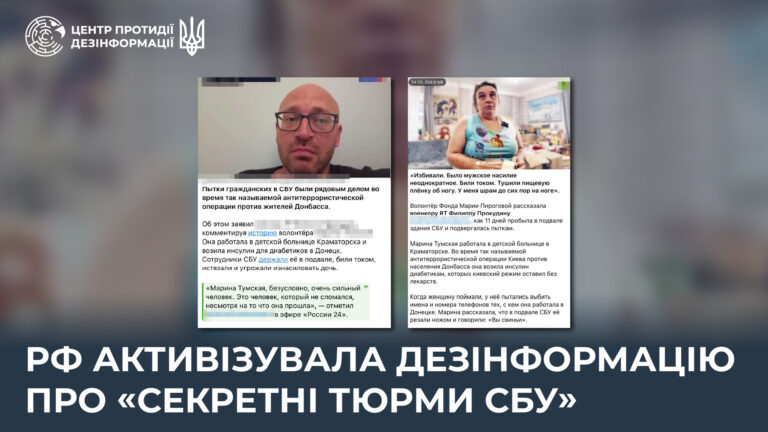 рф активізувала дезінформацію про «секретні тюрми СБУ»